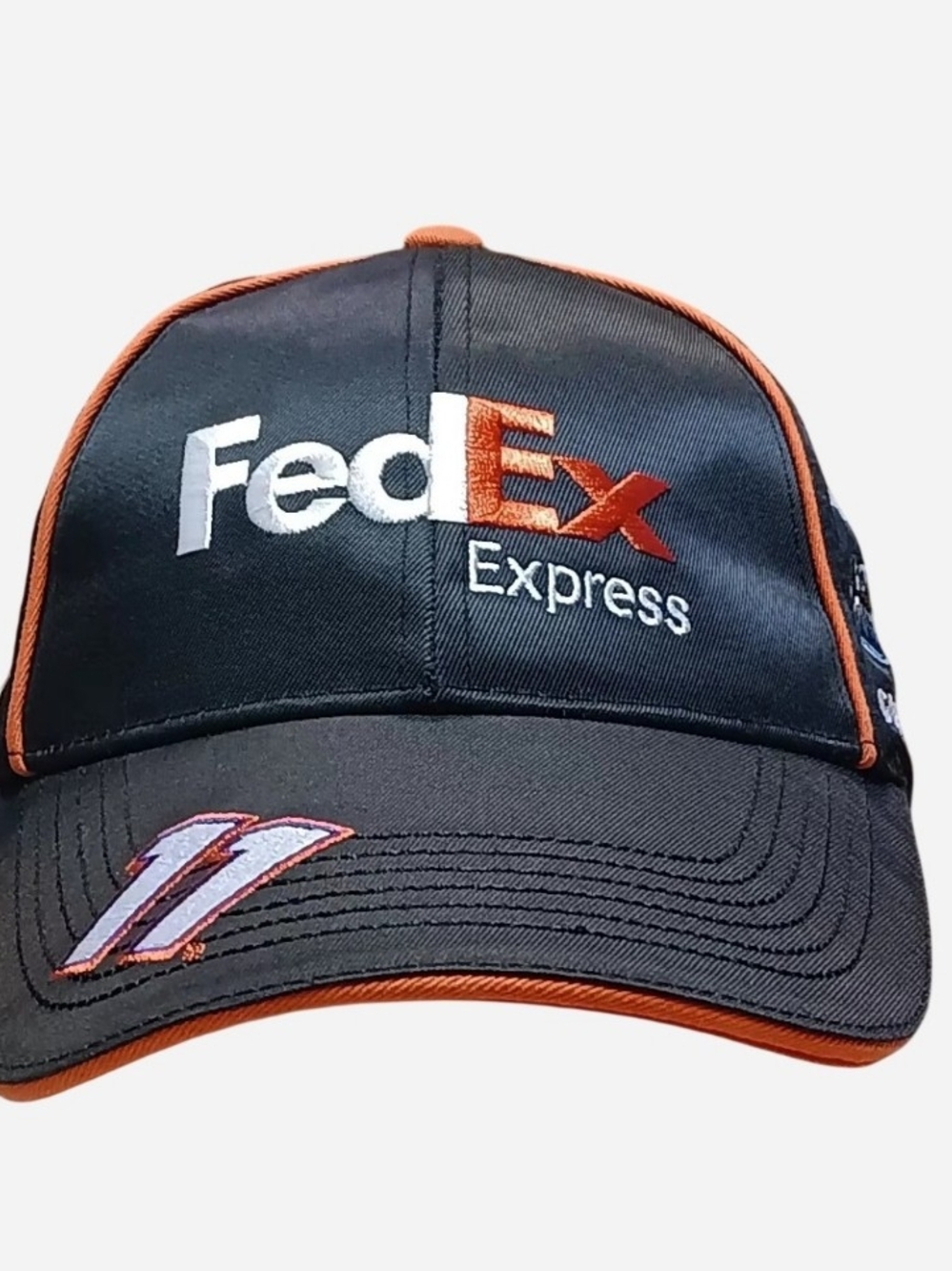 Chase Authentics Denny Hamlin 11 FedEx Express Black & Orange Racing Hat